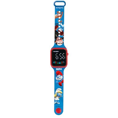 LEXIBOOK, Los Pitufos, Reloj Digital, 12 o 24 Horas, Azul/Rojo, DMW060SF LEXIBOOK, Los Pitufos, Reloj Digital, 12 o 24 Horas, Azul/Rojo, DMW060SF
