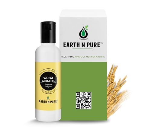 Image of Earth N Pure Wheat Germ Oil (Gehu Oil) Cold Pressed, Natural and Therapeutic Grade- 200 ml