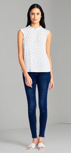 Image of Adrianna Papell Women's Ruffle Mock Neck Tank