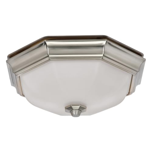Good Housekeeping (80213) Athens 80 CFM 2.0 Sones Decorative Bathroom Ventilation Exhaust Fan with Light (LED Bulbs Included)