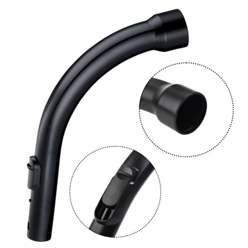 Replacement Miele Hoover Parts 35mm Curved Bent End Hose Handle | Compatible with C1, C2, C3 Cat & Dog Series Miele Vacuum Cleaner Parts |Durable Hose Pipe, Curved Wand Handle for Cleaning.