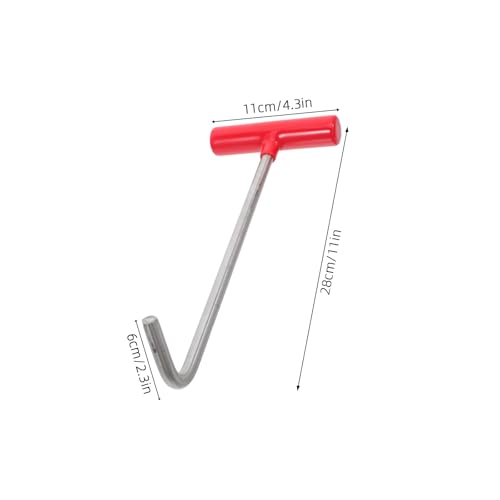 Gancho para Tapas de Alcantarilla Antideslizante y Resistente de Acero Inoxidable STOBAZA 2