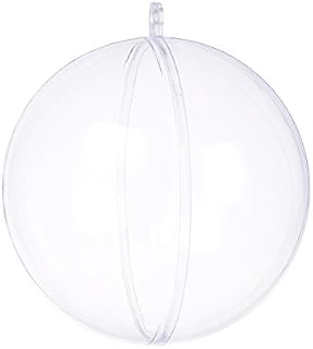 S SEEKINGTAG Clear Fillable Ornaments Ball - Pack of 10 Individual 80mm Ornaments