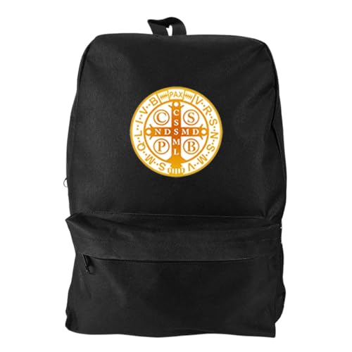 Mochila Bolsa Masculina Escolar Preta Basica Com Ziper São Bento