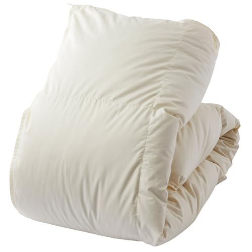 nishikawa 【 西川 】 羽毛合掛け布団 シングル グースダウン90% 西川プレミアム ふんわり軽くて 暖か 掛け布団 羽毛の保温力をアップさせるフレッシュアップ加工 羽毛の片寄りを防ぐ完全立体キルト プラズマクラスターによるキレイな環境で生産 日