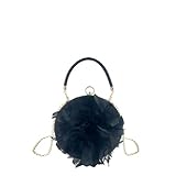 MODELISA - Bolso Clutch De Fiesta Cadena De Hombro Diseño Circular Boda Evento Ceremonia Para Mujer (Negro)