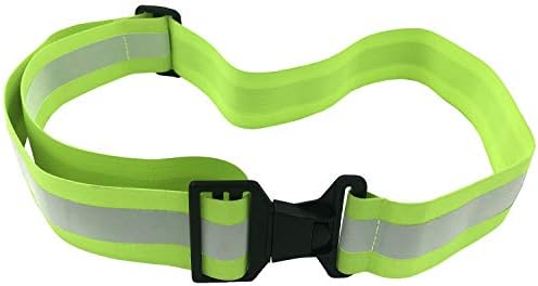 High Visibility Reflective Belt, Army PT Belt. Reflective Running Gear for Men and Women for Night Running Cycling Walking. Military Safety Reflector Strips (Pink Belt + Bag)
