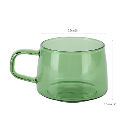 Taza de vidrio borosilicato 250 ml color verde miniatura 3