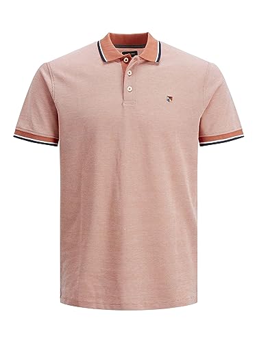 JACK & JONES Herren Jprbluwin Noos Polo Shirt, Orange, XL EU