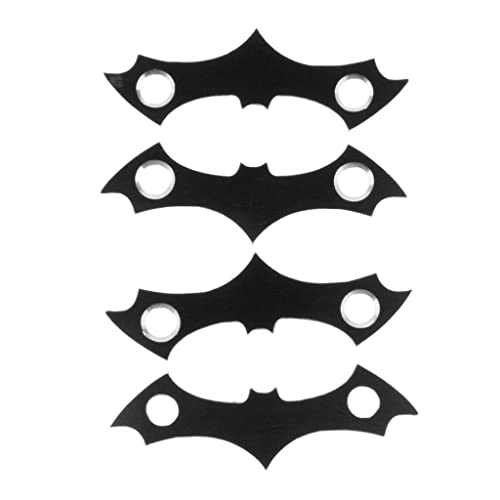 rockible 4pcs Longboard Deck Gasket Pads Made from Aluminum Alloy, Black, 65mm