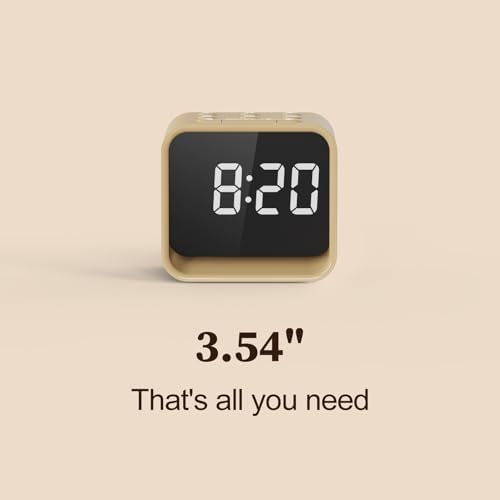 Housbay Wooden Sound Machine Alarm Clock for Bedrooms - Gentle Wake-Up with Birdsong, White Noise for Sleeping, Small Digital Clock for Phone-Free Routine - Maple Wood