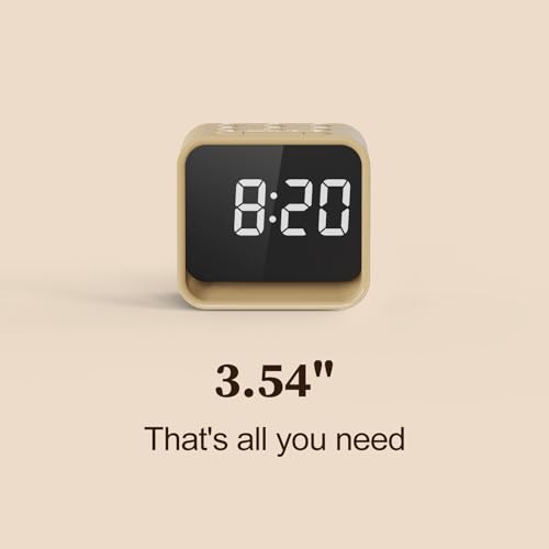 Housbay Wooden Sound Machine Alarm Clock for Bedrooms - Gentle Wake-Up with Birdsong, White Noise for Sleeping, Small Digital Clock for Phone-Free Routine - Maple Wood