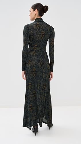 Ulla Johnson Women's Koa Jersey Ruched Front Turtleneck Dress4