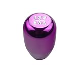 DEWHEL 5 Speed Manual Shift Knob M10x1.25 Screw On Aluminum for Nissan Mazda Mitsubishi (Purple)