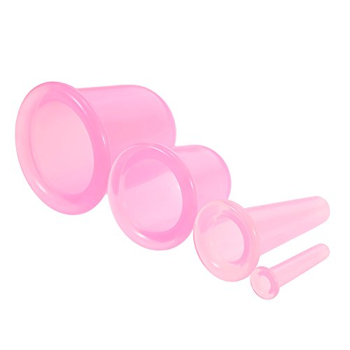 Schröpfglas Anself 4er Set aus Silikon für Massage