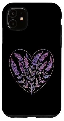 iPhone 11 Anise Hyssop Flower Girl Heart For Valentine's Day Plant Mom Case