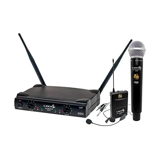 Microfone Sem Fio Duplo Lyco UH02MHLI - Mão, Headset, Lapela e Instrumento