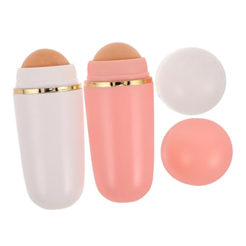 Ipetboom 2 Rodillos Absorbentes De Aceite De Piedra Volcánica Para El Cuidado De La Piel Grasa