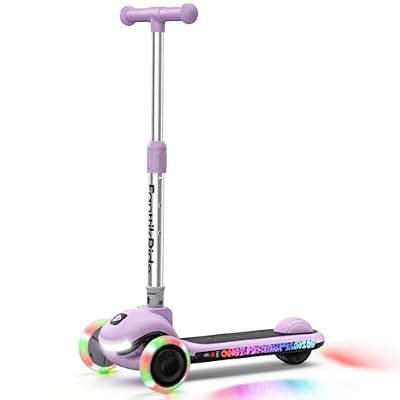 FanttikRide K9 Pro 3 Wheel Electric Scooter for Kids 3-6, Adjustable Height for Riders 3.3-4.6ft, 88 lbs, Up to 40 min, 3.5 Miles Range, AI & 2 Max Speed 3.7/6.2 MPH, Purple