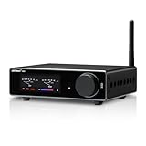 Connexion Bluetooth exceptionnelle : en utilisant la puce QCC3040 sans fil Bluetooth 5.1, prend en charge AAC, SBC, aptX, aptX-LL, APTX-HD, 24 bits 44,1 kHz pour obtenir une transmission sans perte, vous pouvez facilement utiliser votre smartphone ou tablette PC pour transférer vos chansons préférées sans perte. Équipé d'une télécommande, facile à utiliser, peut être combiné dans un puissant système audio domestique hi-fi.