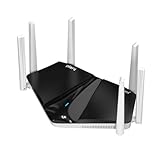 PLERY AX3000 WiFi 6 Router, Dual Band Gigabit Wireless Internet Router for Gaming & Streaming, 3000Mbps High Speed with 6 High-Gain Antennas, Long Range Coverage, EasyMesh Compatible, WPA3