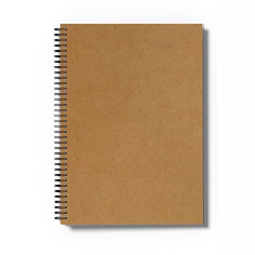 Image of PaperO A4 Square Grid Notebook | 5mm Graph Paper | 100 Pages | Kraft Cover | A4 Size (8.5 x 11 Inches) Ideal for Architects, Designers, Engineers, Students, Drawing, Sketching & Mathematics | Blank Grid Book