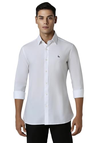 Image of Van Heusen Men's Cotton Solid Slim Fit Shirt