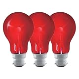 Inspired Essentials 3 x 40W FIREGLOW Effect BC B22 B22d Light Bulbs, Bayonet Cap, Red Glow