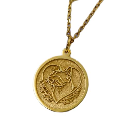 Collier pendentif chat argent doré LKBEADS style quotidien casual