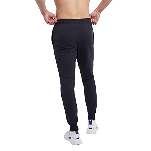 Champion Mens Everyday Cotton Graphic Joggers, Men’s Sweatpants, Lightweight Joggers,31", Navy Script, Large US2