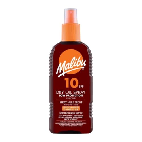 Malibu Sun SPF 10 Dry Oil Spray, Body Oil Mist, 200ml