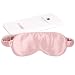 Sleep Eye Mask For Sleeping Blindfold - YANIBEST Adjustable Natural Silk Sleep Mask Blindfold 100% Pure Mulberry Silk Eye Mask for Sleep Pouch Gift Bag Pack (light pink)