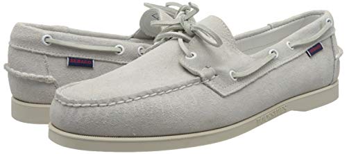 Image of Sebago Men's Docksides Portland Suede Boat Shoes, White White 911, 6 UK