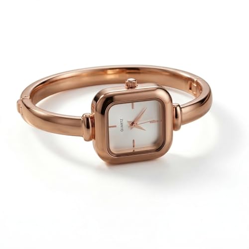 Image of WISEWALKER Women's Bangle Bracelet Watch Silver Dial Elegant Style Anlalog Ladies Wrist Watch