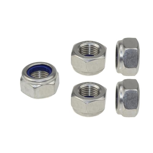 Écrous hexagonaux M14 pas fin 1,5 anti-rouille en inox 304 A2-70 contre les vibrations