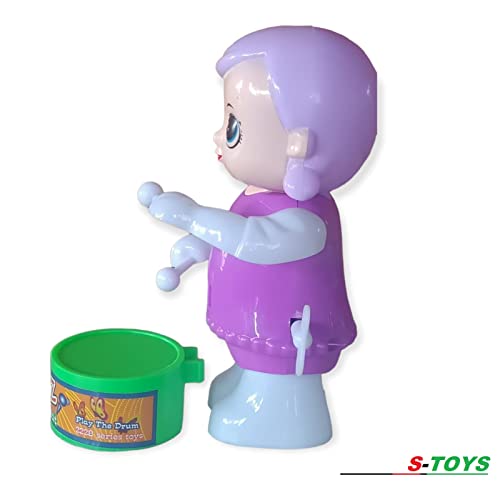 Image of Beany Prv Fashion Key-Operated Cute Drummer Toy For Toddler Kids Birthday Gift Birthday Return Gift Drumming And Dancing Action For Kids (( Baby))