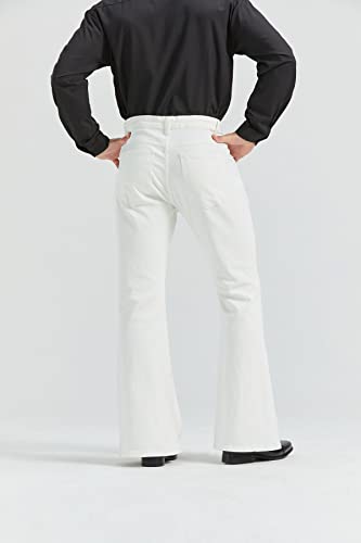 Men's 60s 70s Bell Bottom Jeans Pants Disco Denim Vintage Stretch Classic Comfort Flared Flares Outfits4