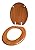 J&V Textiles Round Toilet Seat With Easy Clean & Change Hinge (Wooden Grain)*