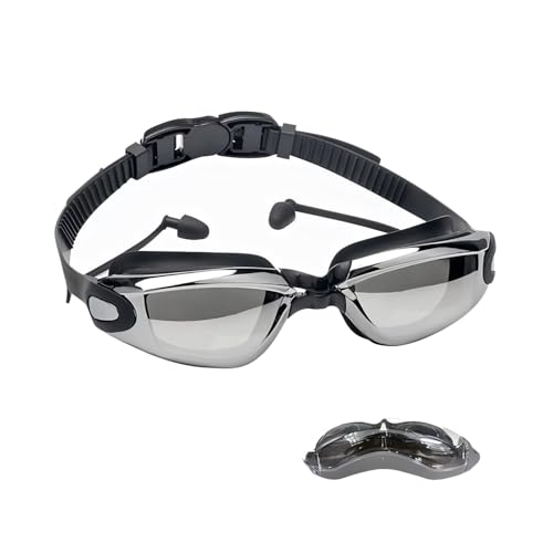 Genérico Gafas de Natación Graduadas de -1.5 A -7.0, Gafas Natación ópticas con Miopía Sin Fugas Protección UV para Hombres y Mujeres, Natadores Adultos Visión Clara (-6)