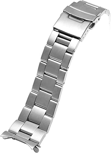 Bracelet en acier inoxydable massif 20mm 22mm à maillons robustes pour montre homme