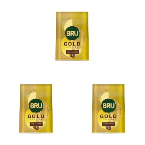 Image of Bru Gold | Premium Freeze Dried Coffee | Experience Intense Coffee Taste | Aromatic Instant Coffee | 200g (Pack of 3)