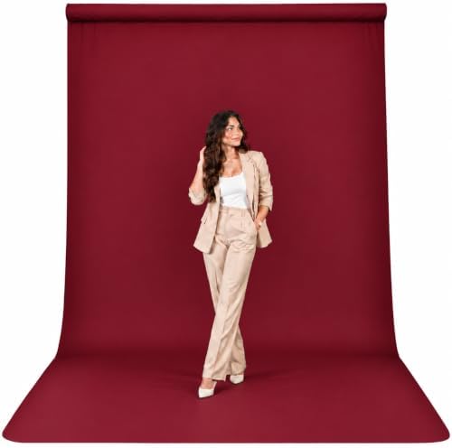 8FTX14FT Maroon Backdrop Background Rod Pocket for Photography Backdrop,Photoshoot Background,Video Production, Home Decoration,Weddings, Product Photography, Screen Video Recording, Curtain