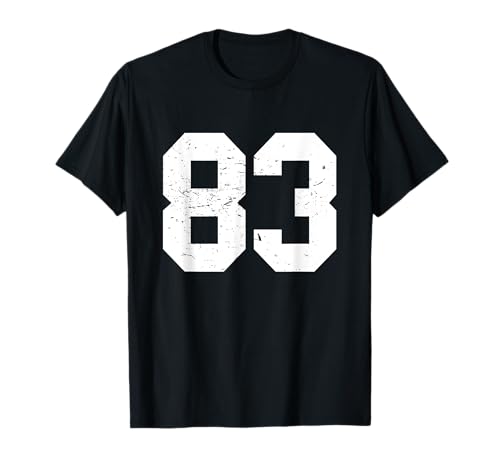# 83 Sports Fan Player Camiseta Número 83 Ganador del juego Lucky Camiseta