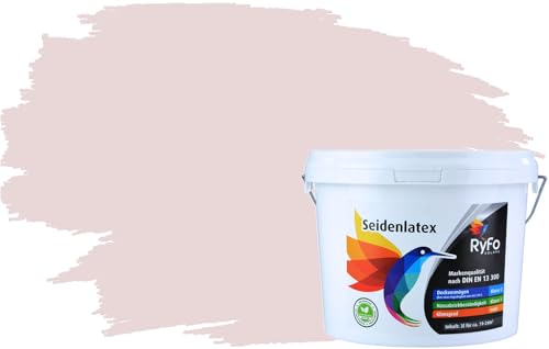 RyFo Colors Seidenlatex Trend Rottöne Rose Hell 3l - bunte Innenfarbe, weitere Rot Farbtöne und Größen erhältlich