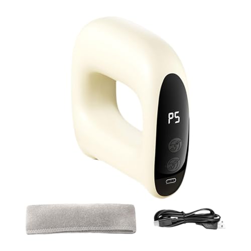predolo Portable Body Vibration Deep Tissue Muscle with Belt Electric 5 Speed Deep Tissue Handheld for Home Gym, White
