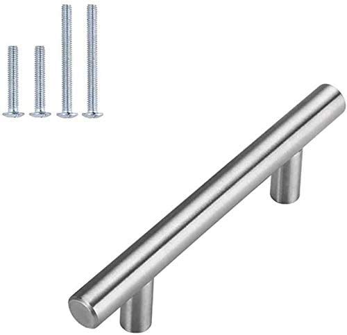 homdiyKicthe Cabinet Handles Brushed Nickel Cabinet Pulls 20 Pack Cupbord Handles - HD201SN Cabinet Hardware Modern Handles for Dresser Drawers Hole Centers:8in(204mm) HD-LS201BSS