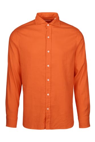 Image of SWIMS Santorini Men's Long Sleeve Linen Stretch Button Down Shirt | Lightweight breathable shirt for vacation, resort wear, travel and beach