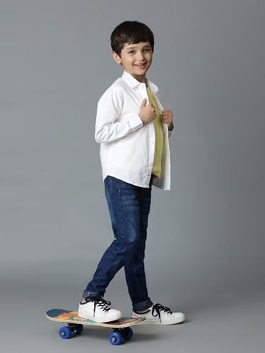 Image of Tales & Stories Boy's Solid Cotton Regular Fit Shirt-C100802