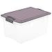 Produktbild Rotho Compact Aufbewahrungsbox Deckel, Kunststoff (PP) BPA-frei, Mauve/transparent, A5/4.5l, 4,5l (27 x 18,5 x 15 cm)