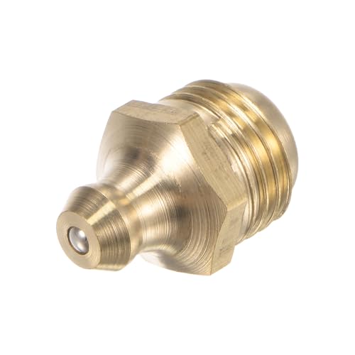 Image of uxcell Brass Straight Grease Fitting M12 x 1.25mm Thread Hydraulic Grease Fitting Accessories, 20Pcs